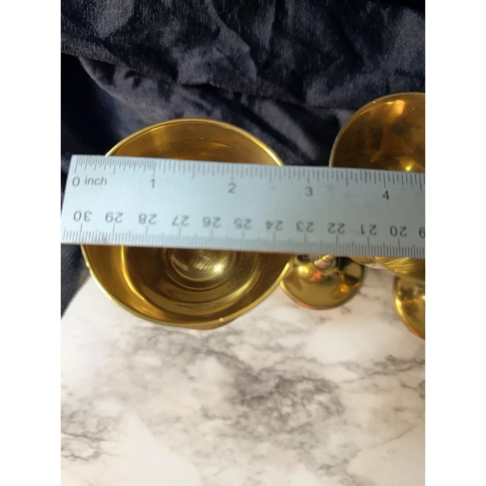 VTG 3 LEONARD EPNS GOBLETS‎ GOLD TONE 5.5